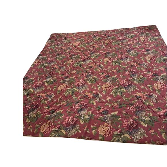 Vintage Croscill Home Serena Red Gold Floral Queen Comforter Shams Bed Skirt - Picture 3 of 15